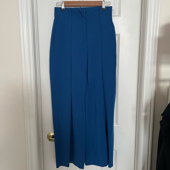 Oak + Fort Cobalt Blue Pleated Trouser Pant - Picture 1 of 5